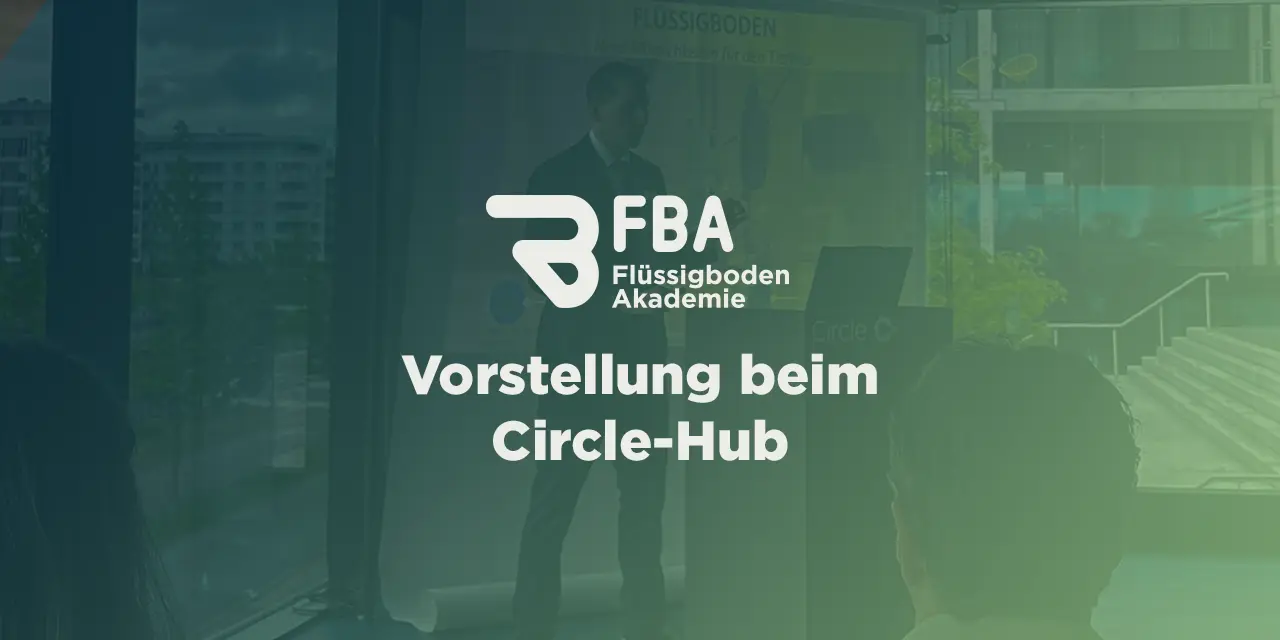 Titelbild mit Farbverlauf, Logo und Titel: "Vorstellung beim Circle Hub"