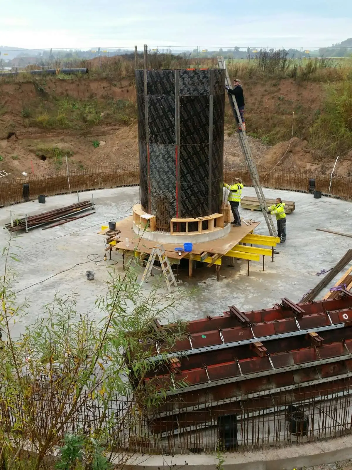 Betonage und Bewerhrung auf Flüssigboden