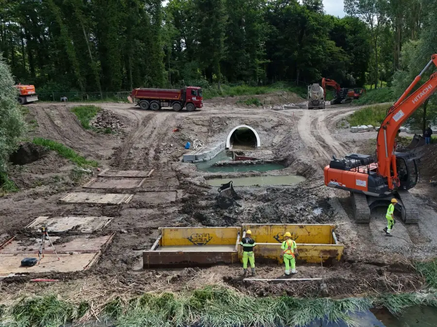 Ziehen der Verbauboxen und umsetzen