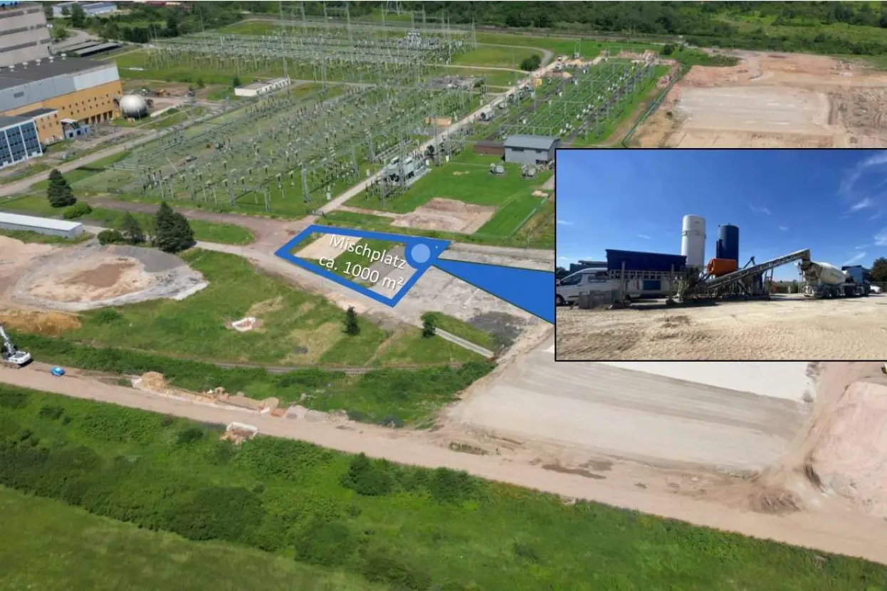 Planung vorab zum Einsatz Mischtechnik auf dem Baufeld für Flüssigboden