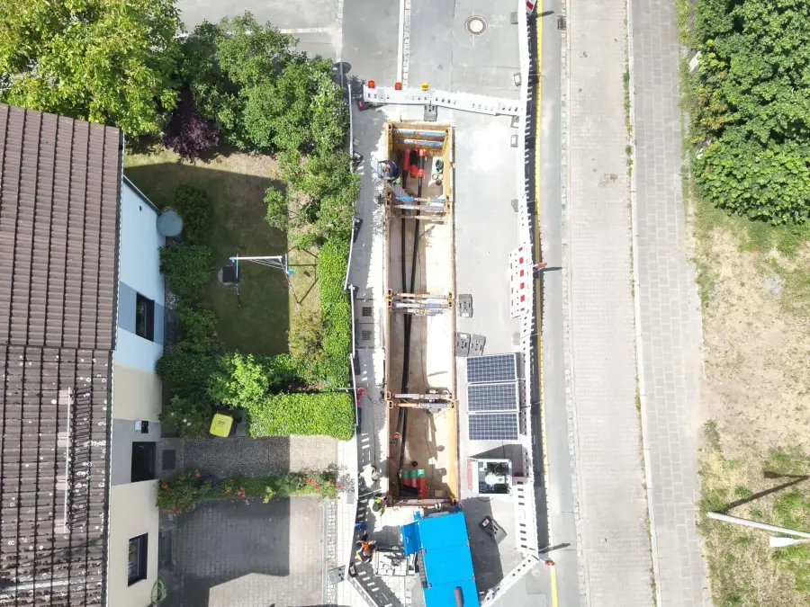 Muffengrube 2 Draufsicht für Verfüllung mit Flüssigboden 3