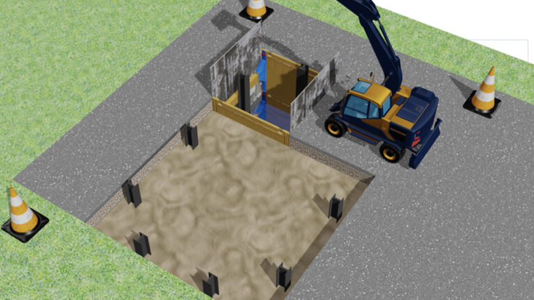 3D Darstellung der Technologie Verfüllung