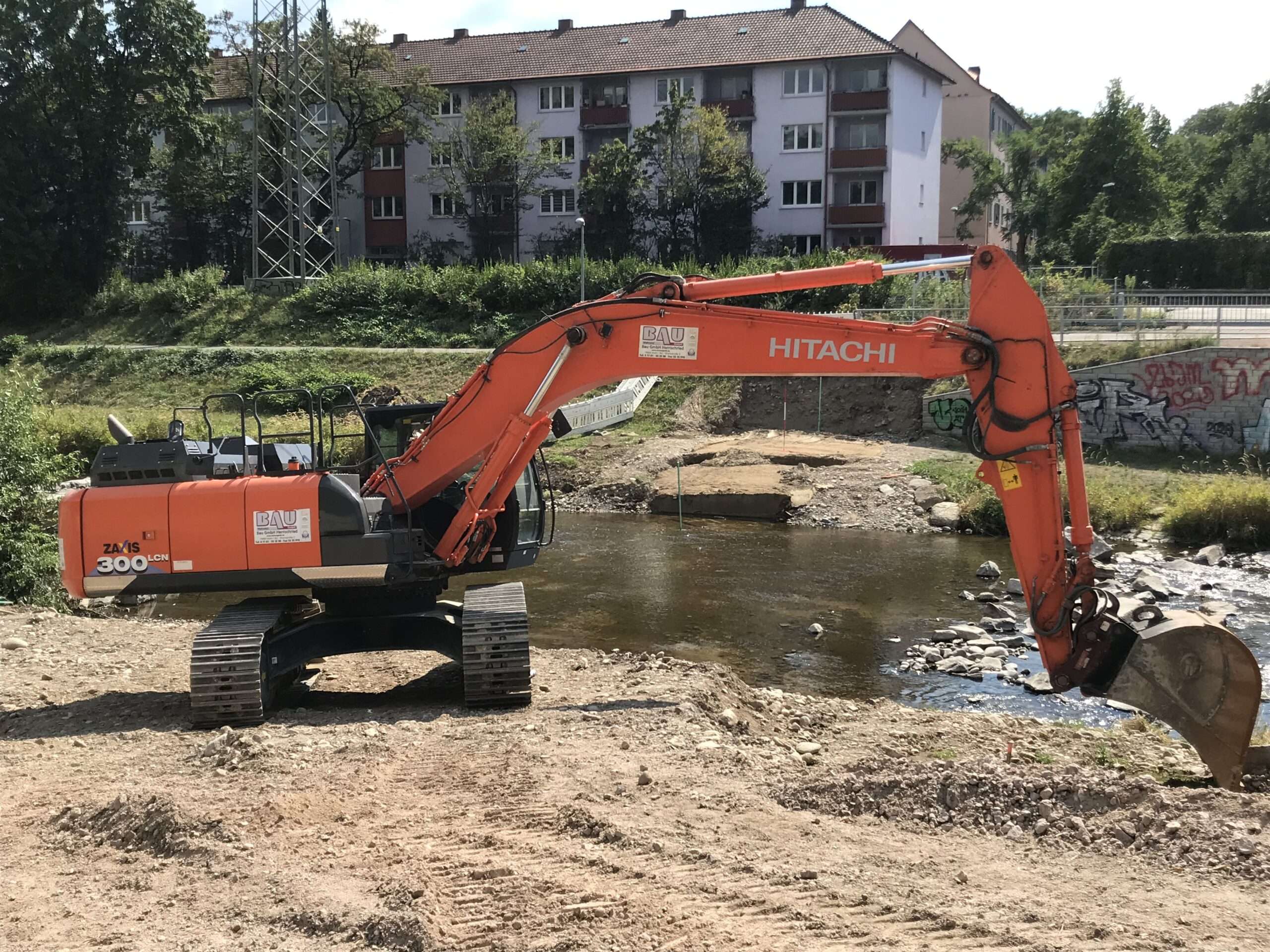Aushub in Gewässer