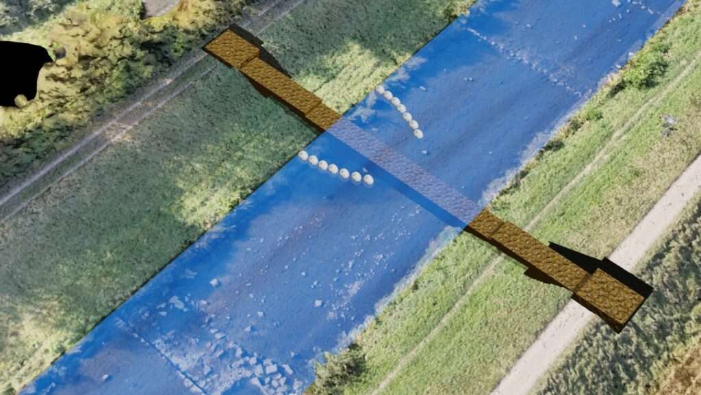 Erstaushub mit Flüssigbodeneinbau mit Fangedamm