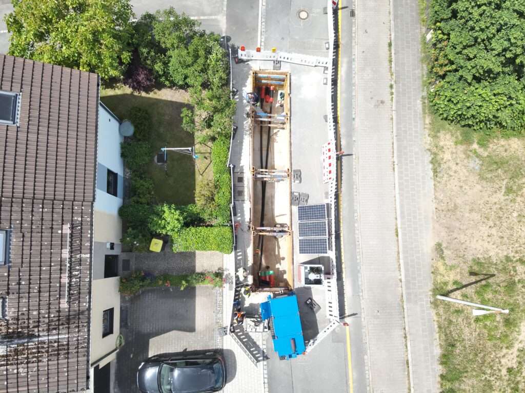 Muffengrube 2 Draufsicht für Verfüllung mit Flüssigboden 3