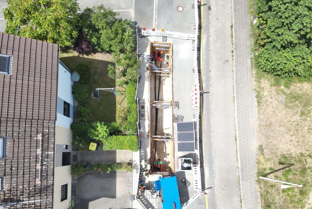 Muffengrube 2 Draufsicht für Verfüllung mit Flüssigboden 3
