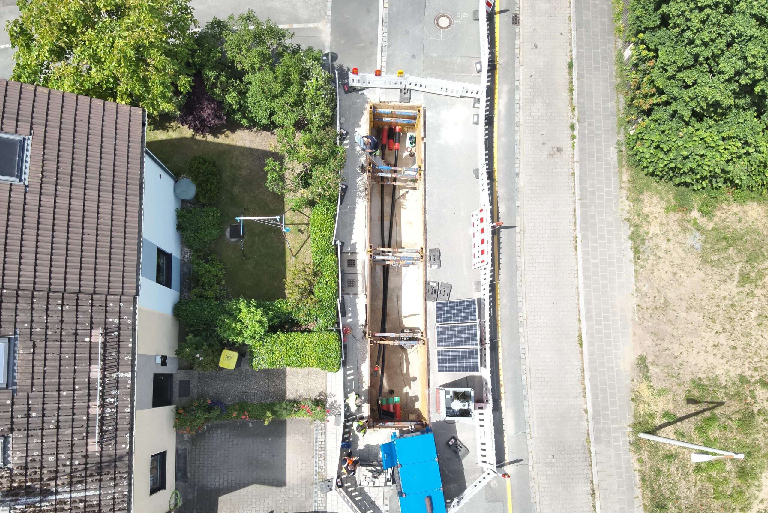 Muffengrube 2 Draufsicht für Verfüllung mit Flüssigboden 3