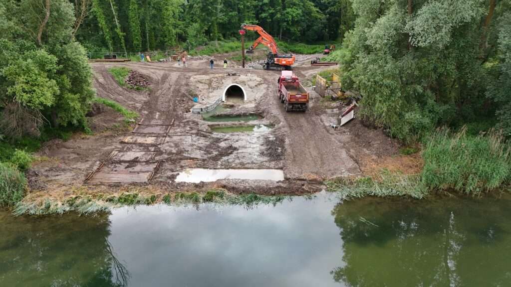 Übersicht verfüllt Baugrube