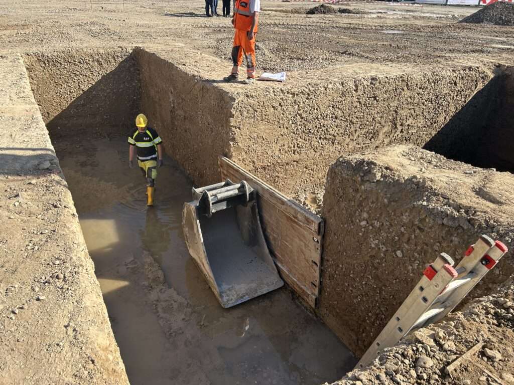 Baugrube nach Zweitaushub