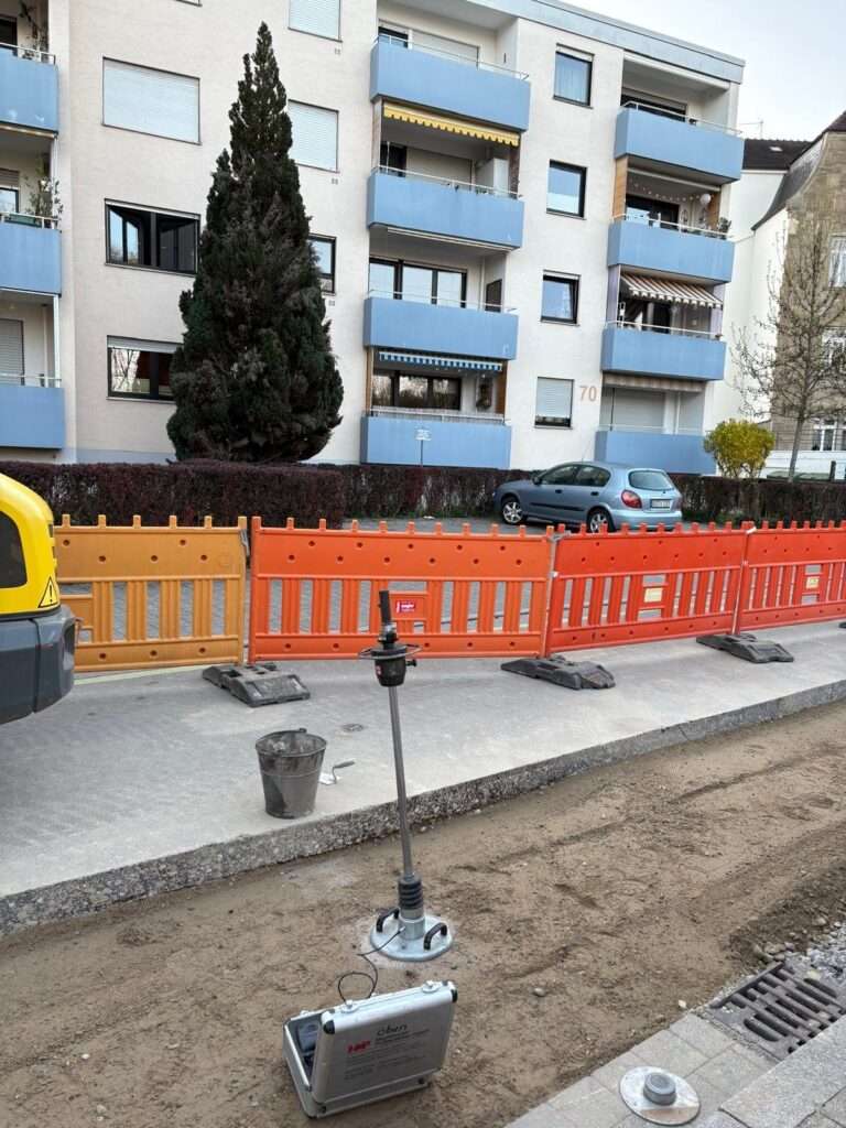 Messung Tragfähigkeit auf Flüssigboden