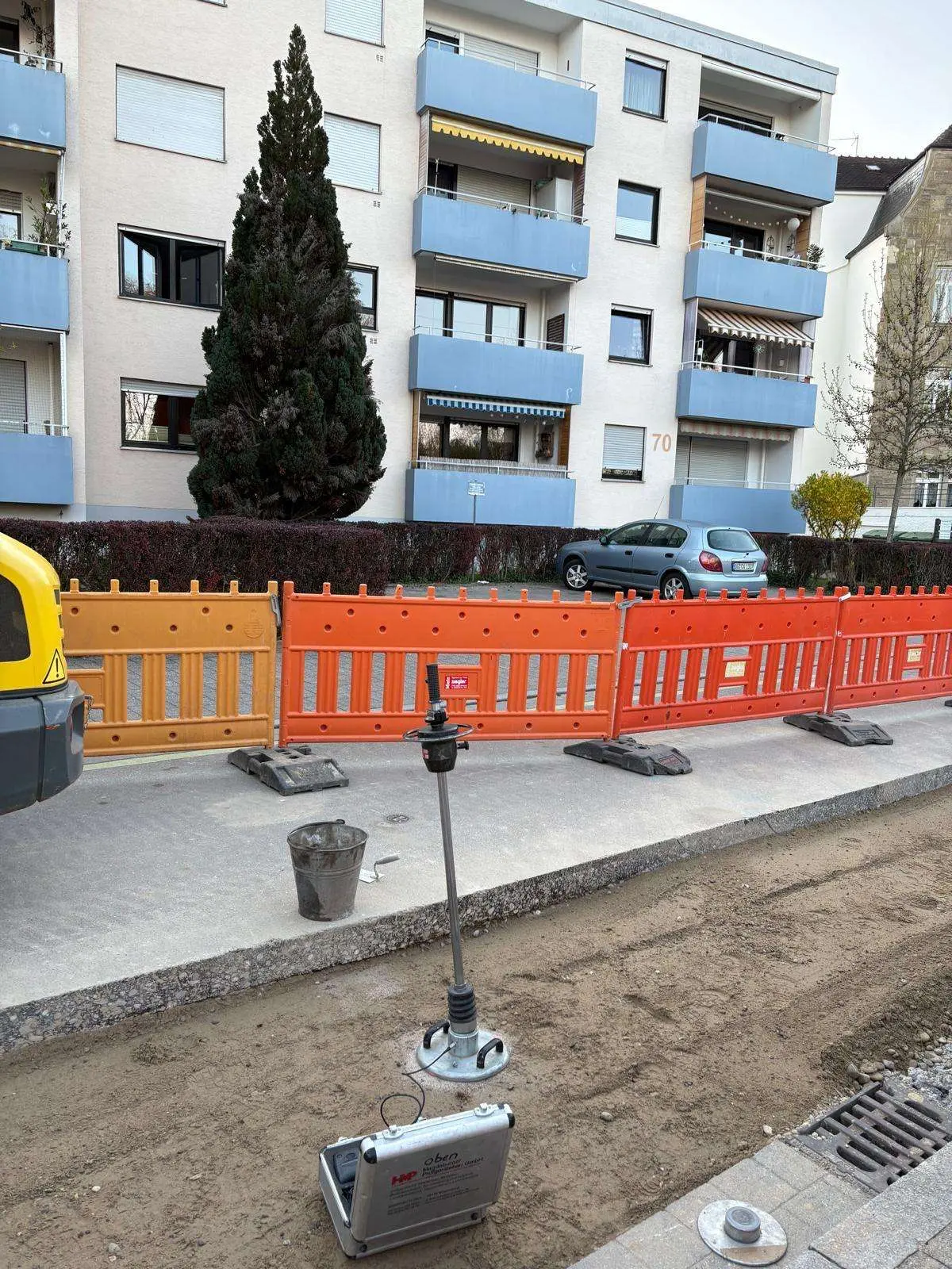 Messung Tragfaehigkeit auf Fluessigboden