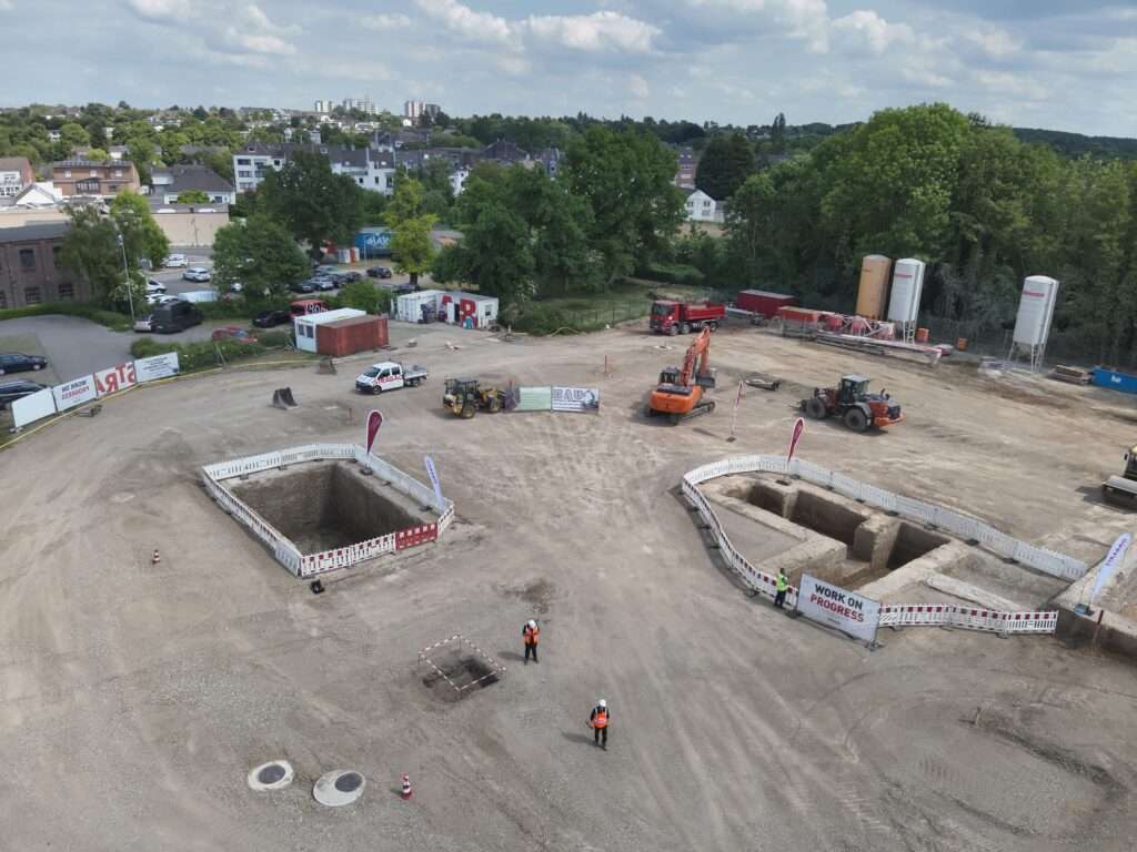 Baugruben ausgehoben Weitsicht 2