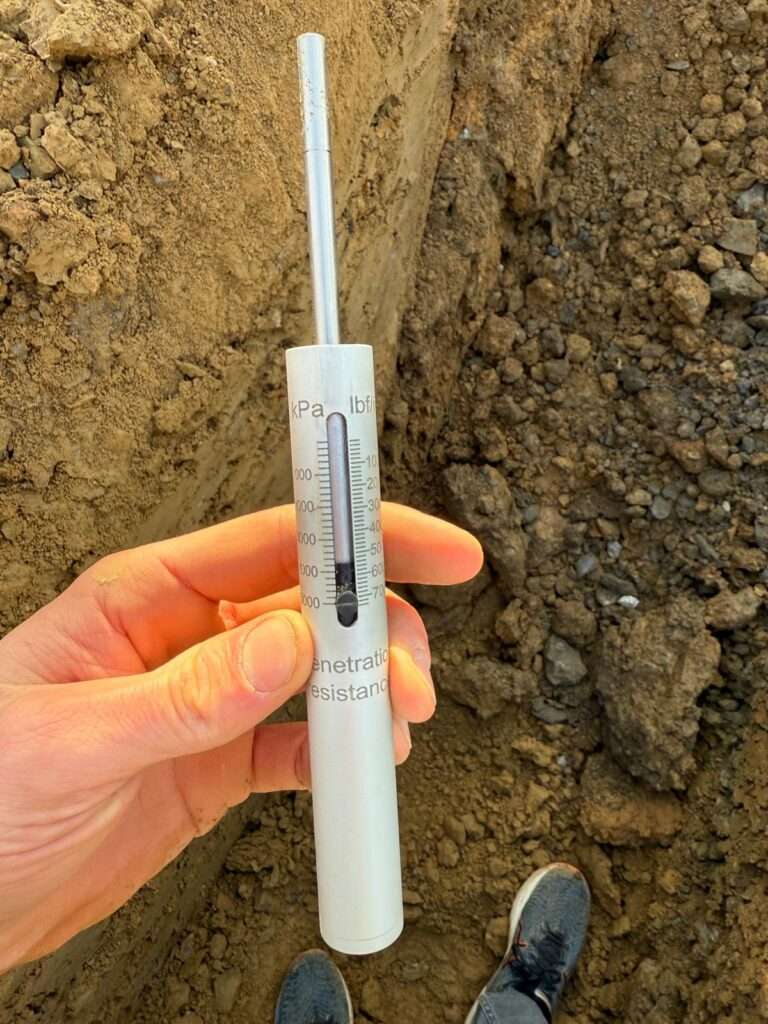 Messung Standsicherheit RSS Flüssigboden und RSS Wand mittels Penetrometer