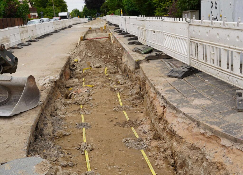 Verfüllung bis Frostschutzschicht