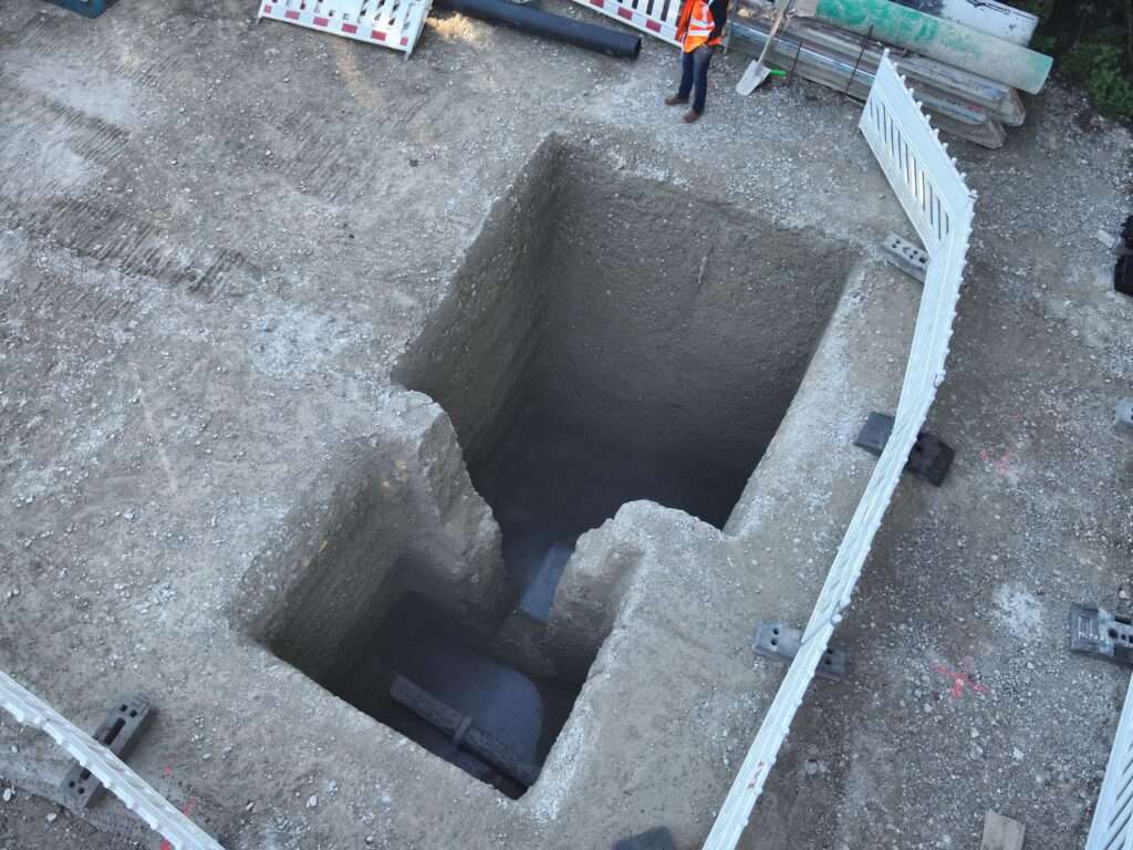 Finale RSS Wand und wasserdichte Baugrube