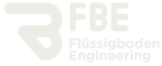 Flüssigboden Engineering GmbH Logo in Cremeweiß mit Schrift rechts daneben