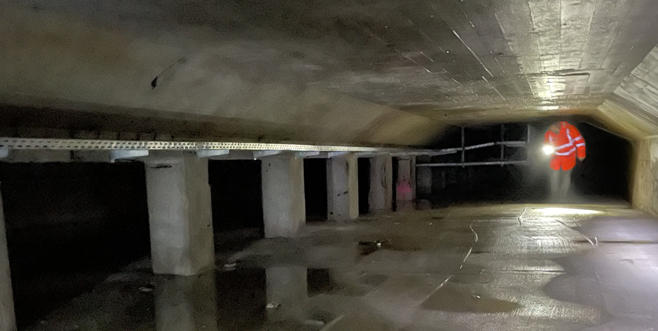 Schwierige Zugänglichkeiten im Tunnel