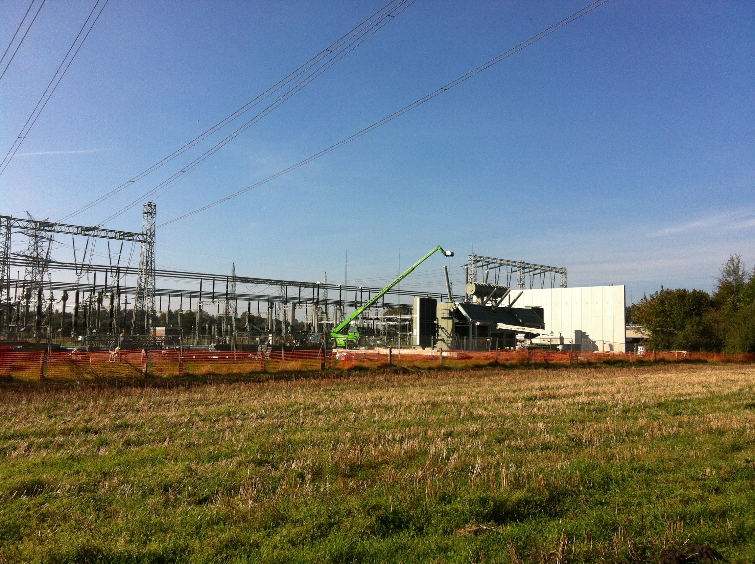 Ende der Trasse bei neuer Übergabestation 380kV mit Flüssigboden