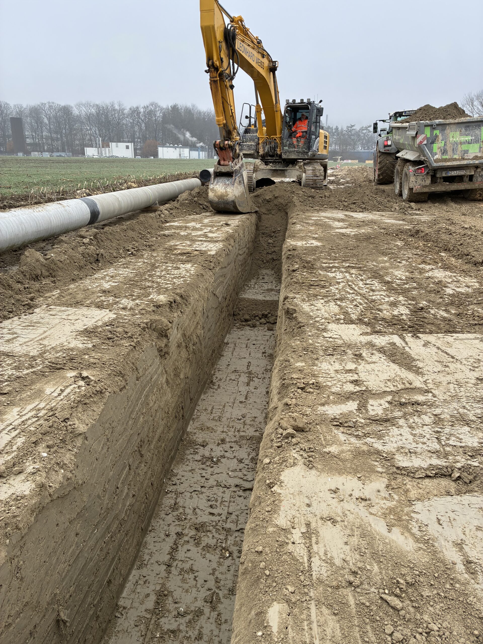 RSS Geoponton als wasserdichter Verbau standsicher