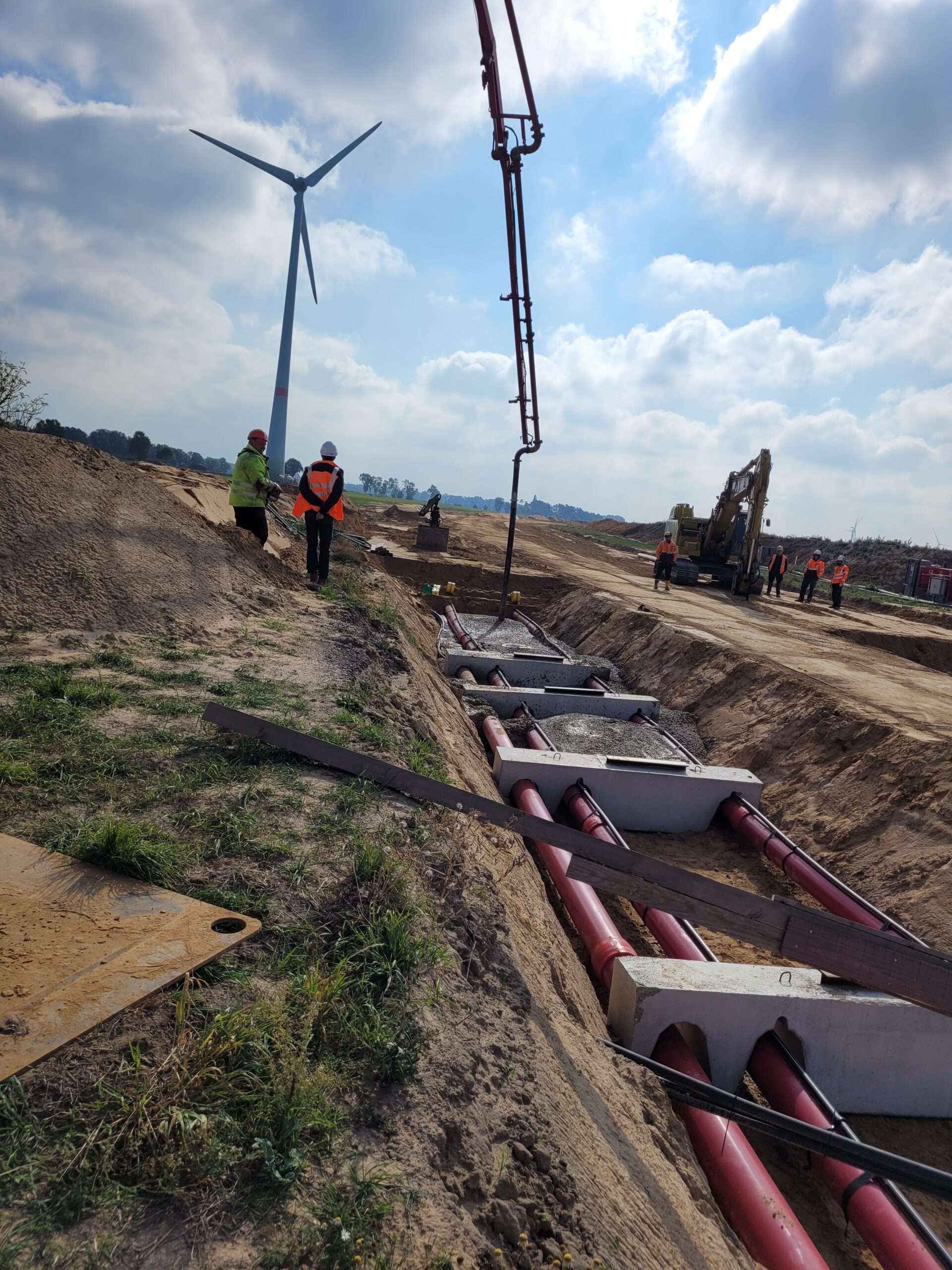 Ausbringen B4 Material mit Pumpe 420 kV