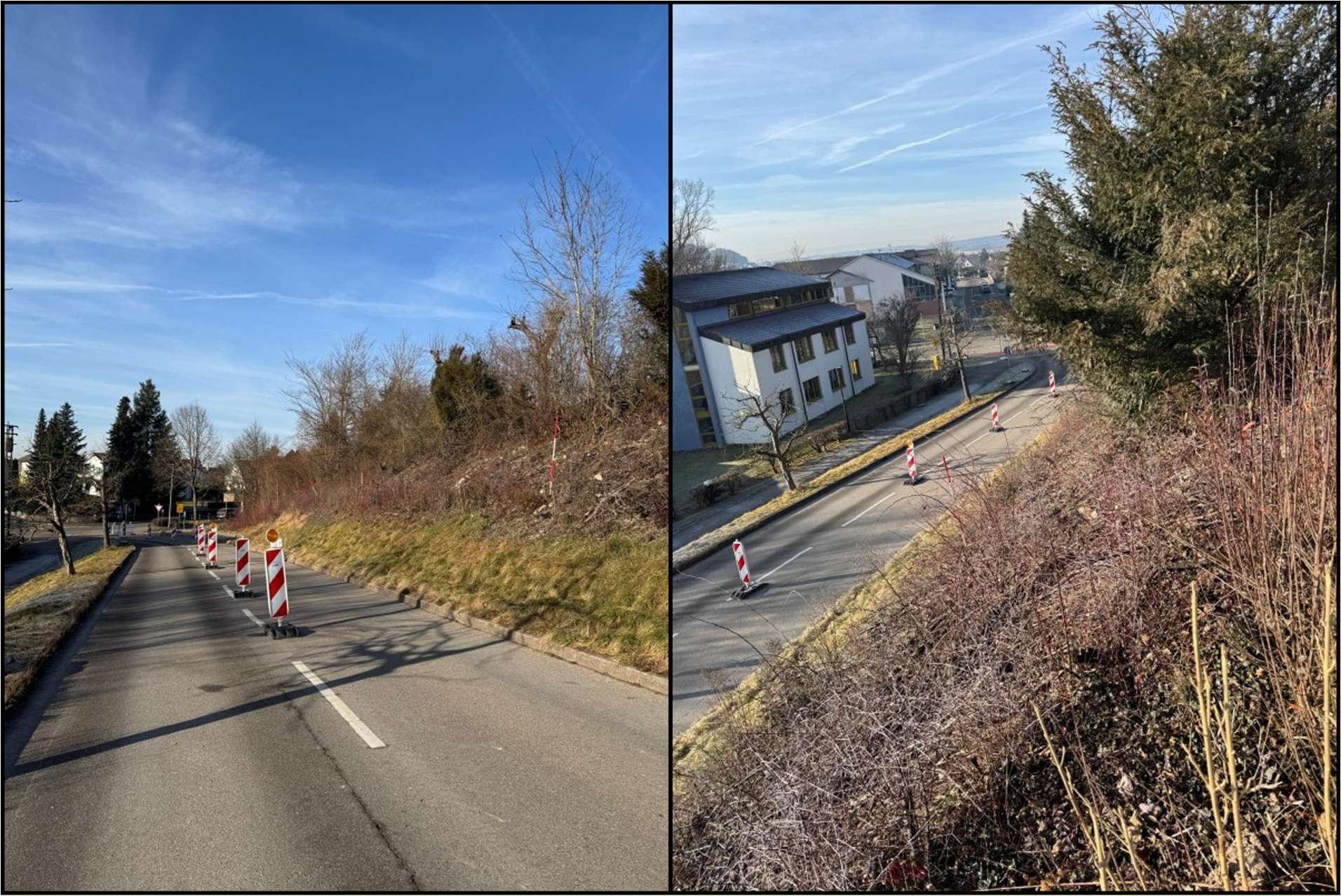 Situation vor Ort Böschungssicherung mit RSS Wand